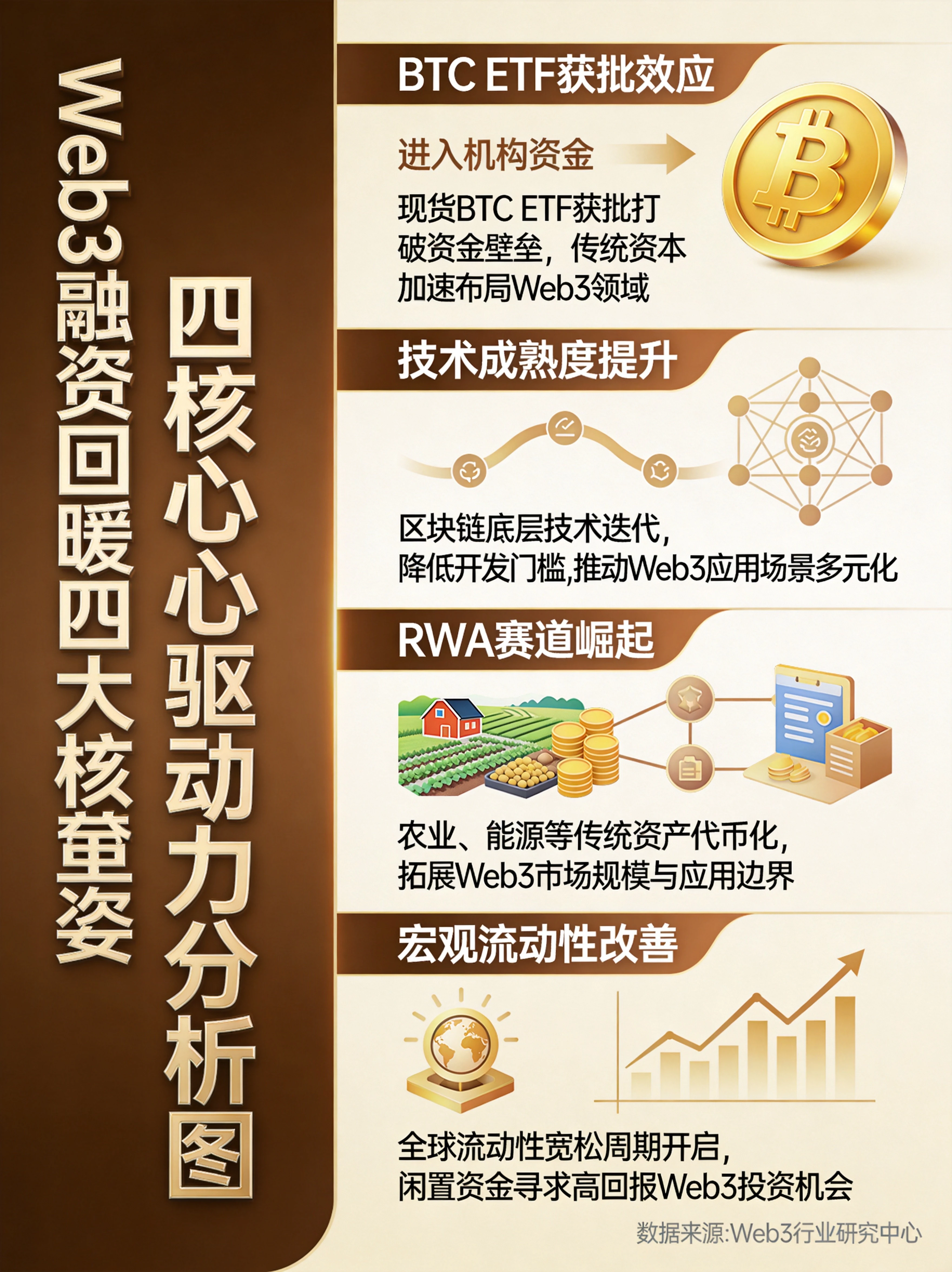 Web3资本最青睐四大赛道图解，Layer 2确定性方向、AI+Web3交叉赛道、RWA传统金融桥梁、DeFi 2.0可持续模式展示